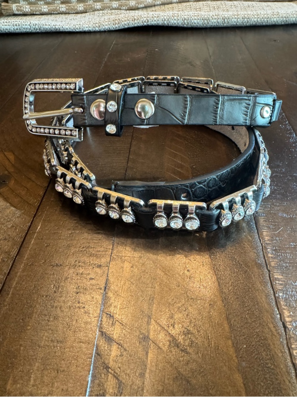 Nocona Rhinestone Studded Bling Western‎ Belt XL Genuine Leather Statement